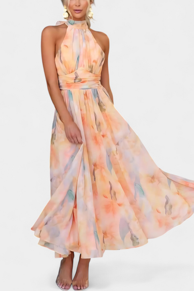 Alaia | Vestido Halter Aquarelle