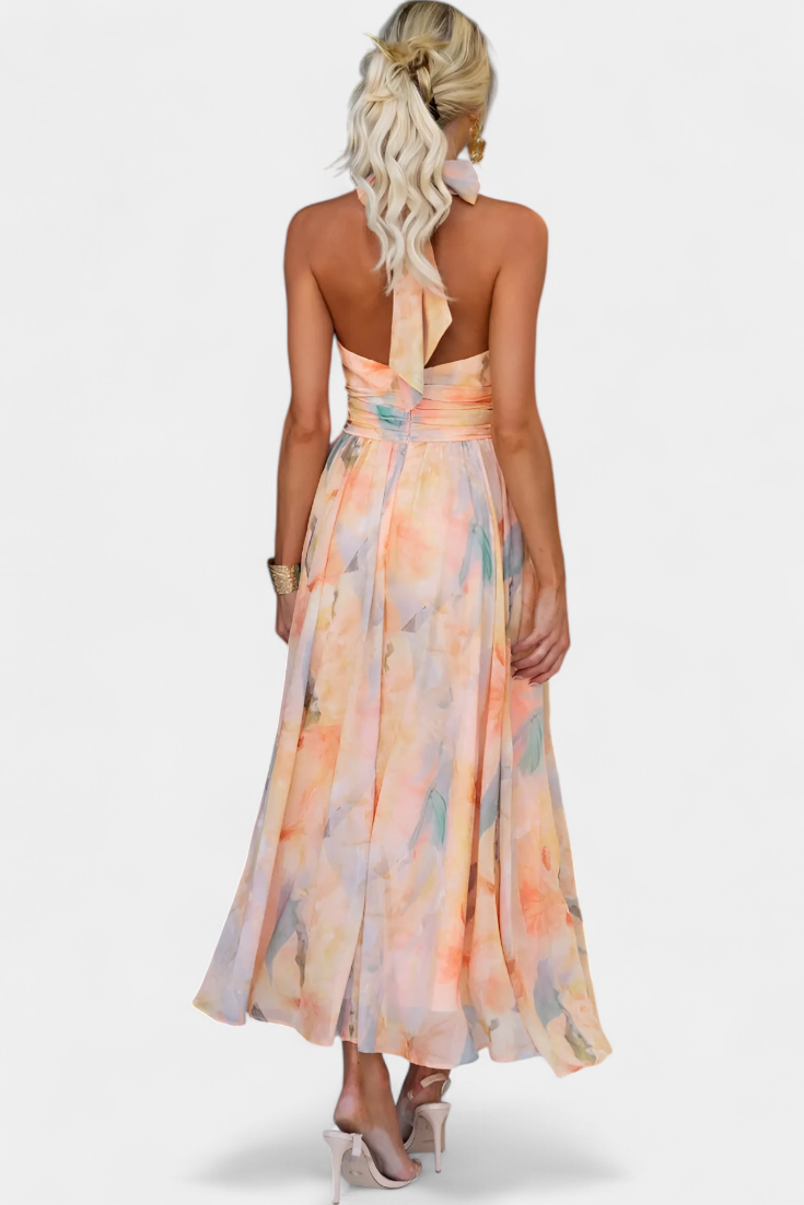 Alaia | Vestido Halter Aquarelle