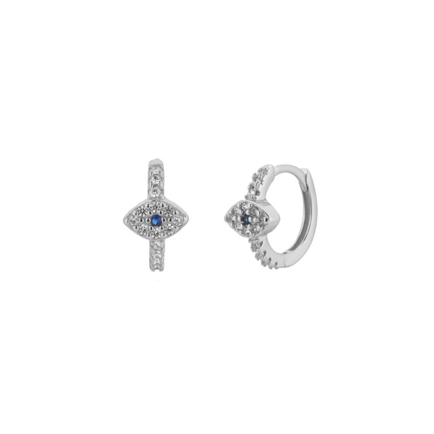 mal de ojo mini 6mm pendientes de plata