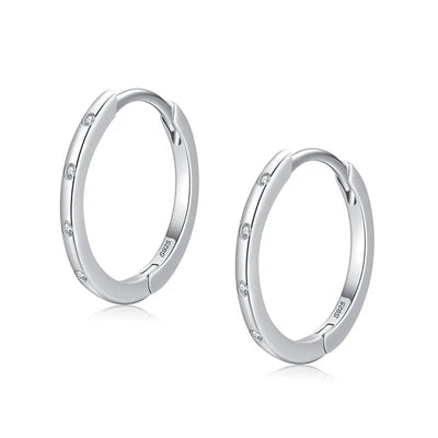 kara silver 7mm mini huggies