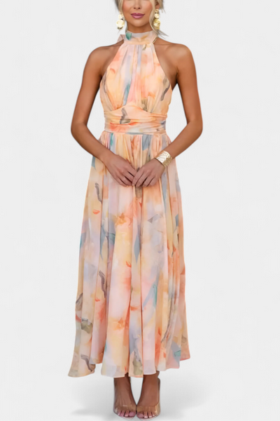 Alaia | Vestido Halter Aquarelle