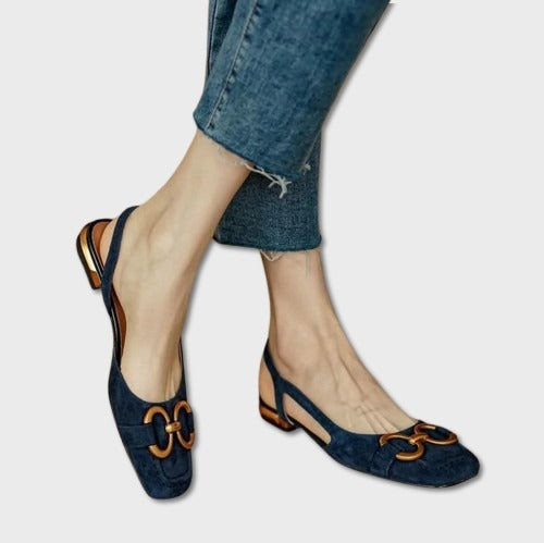 Amelia | Sandalias slingback con detalle metálico